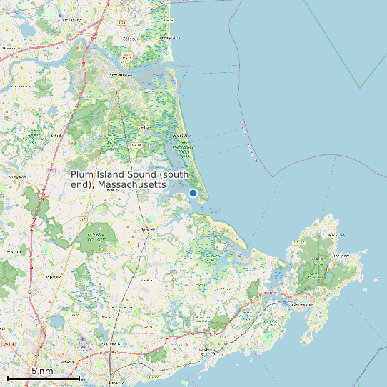 Map of Plum Island Sound (south end), Massachusetts Tide Prediction Station