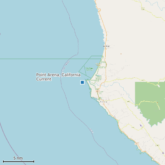 Map of Point Arena, California Current Prediction Station