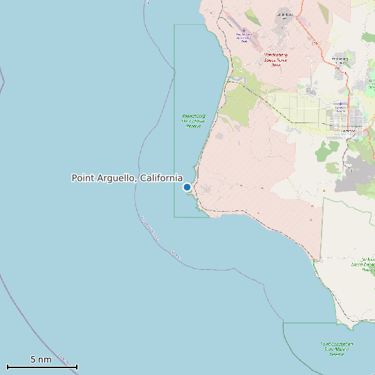 Map of Point Arguello, California Tide Prediction Station