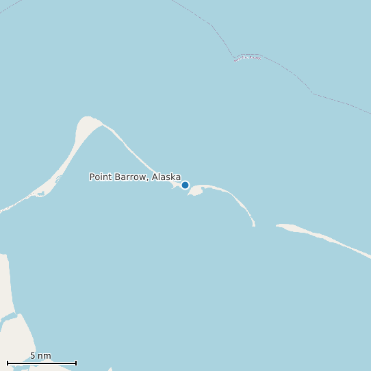 Map of Point Barrow, Alaska Tide Prediction Station