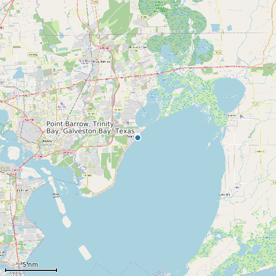 Map of Point Barrow, Trinity Bay, Galveston Bay, Texas Tide Prediction Station