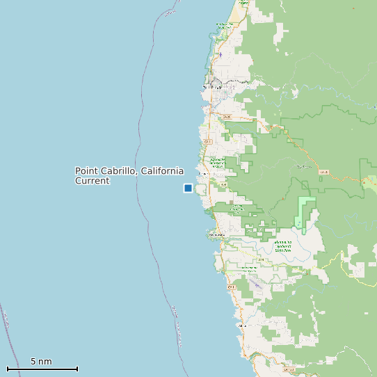 Map of Point Cabrillo, California Current Prediction Station