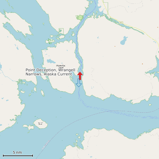 Map of Point Deception, Wrangell Narrows, Alaska Current Prediction Station