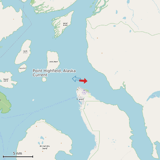 Map of Point Highfield, Alaska Current Prediction Station