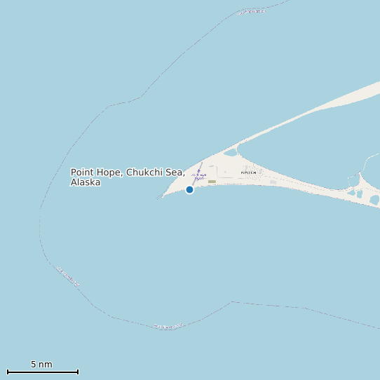 Map of Point Hope, Chukchi Sea, Alaska Tide Prediction Station
