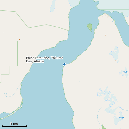 Map of Point Latouche, Yakutat Bay, Alaska Tide Prediction Station