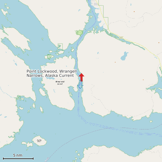 Map of Point Lockwood, Wrangell Narrows, Alaska Current Prediction Station