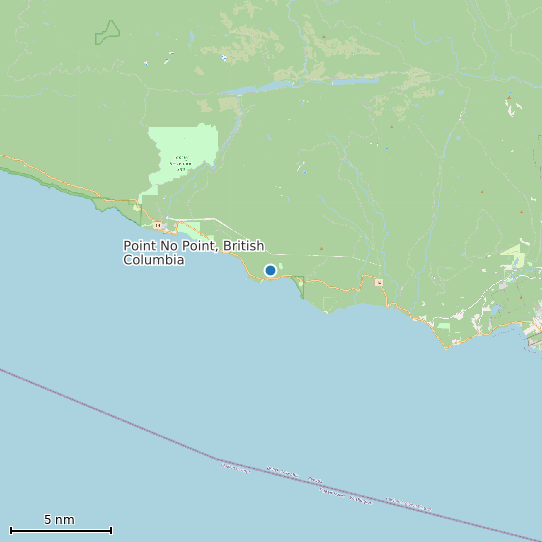 Map of Point No Point, British Columbia Tide Prediction Station