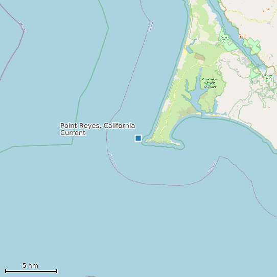 Map of Point Reyes, California Current Prediction Station