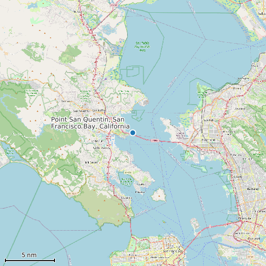 Map of Point San Quentin, San Francisco Bay, California Tide Prediction Station