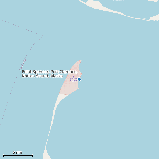 Map of Point Spencer, Port Clarence, Norton Sound, Alaska Tide Prediction Station