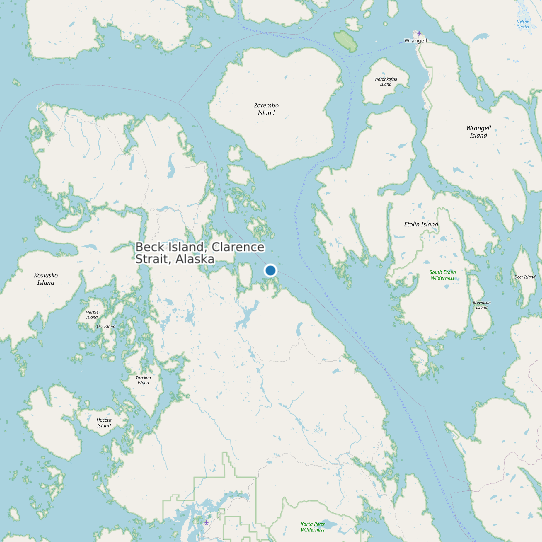 Beck Island, Clarence Strait, Alaska map