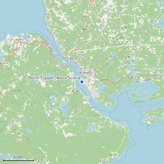 Map of Point Tupper, Nova Scotia Tide Prediction Station