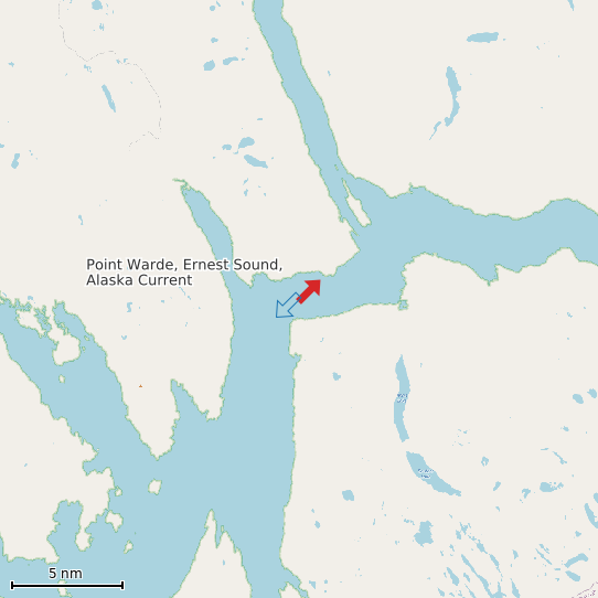 Map of Point Warde, Ernest Sound, Alaska Current Prediction Station