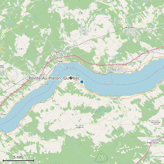 Map of Pointe Au Platon, Qu�bec Tide Prediction Station