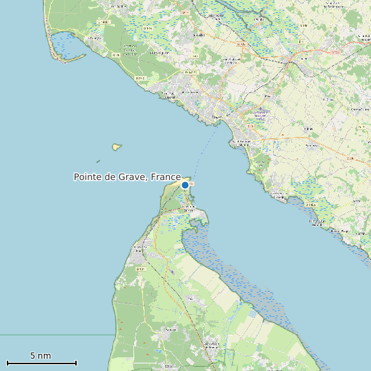 Map of Pointe de Grave, France Tide Prediction Station