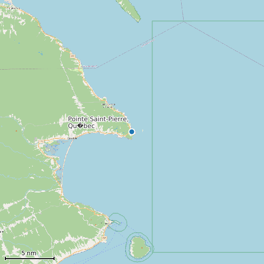Map of Pointe Saint-Pierre, Qu�bec Tide Prediction Station