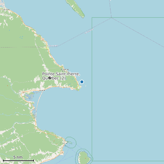 Map of Pointe Saint-Pierre, Qu�bec (2) Tide Prediction Station