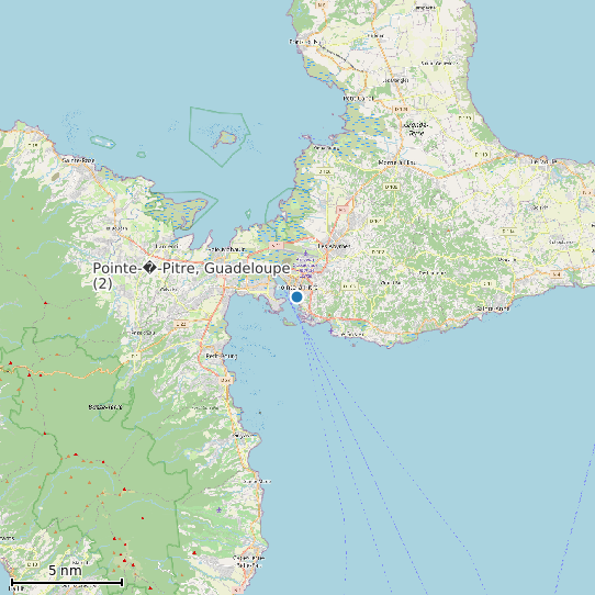 Map of Pointe-�-Pitre, Guadeloupe (2) Tide Prediction Station