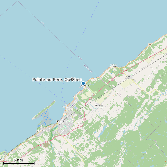 Map of Pointe-au-Pere, Qu�bec Tide Prediction Station