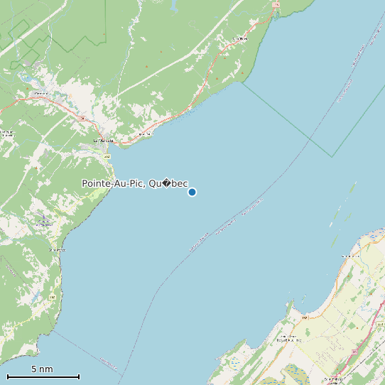 Map of Pointe-Au-Pic, Qu�bec Tide Prediction Station