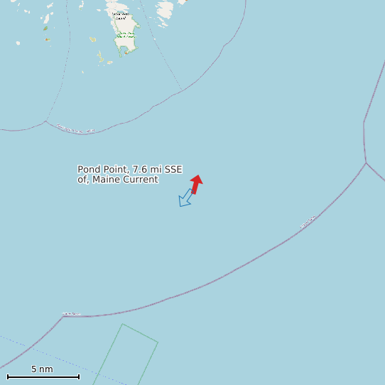 Map of Pond Point, 7.6 mi SSE of, Maine Current Prediction Station