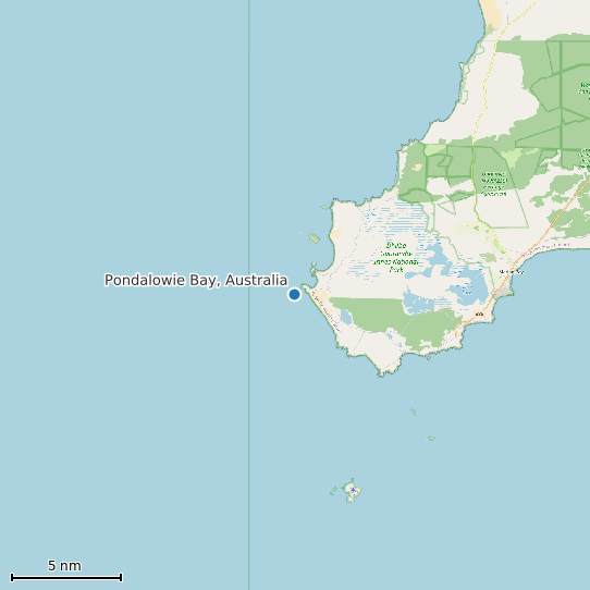 Map of Pondalowie Bay, Australia Tide Prediction Station