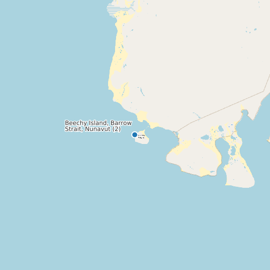Map of Beechy Island, Barrow Strait, Nunavut (2) Tide Prediction Station