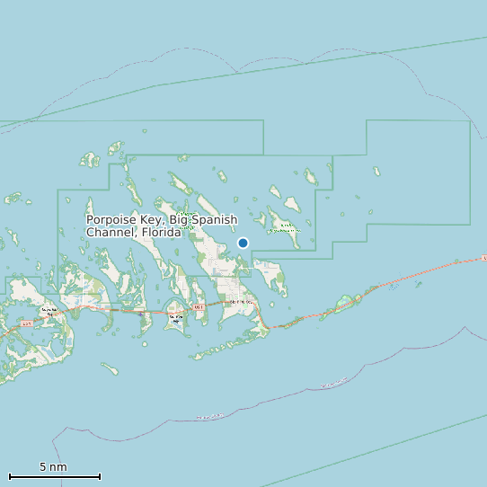 Map of Porpoise Key, Big Spanish Channel, Florida Tide Prediction Station