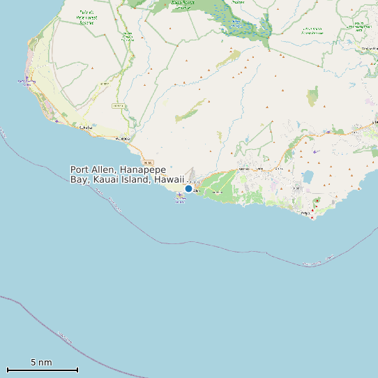 Map of Port Allen, Hanapepe Bay, Kauai Island, Hawaii Tide Prediction Station