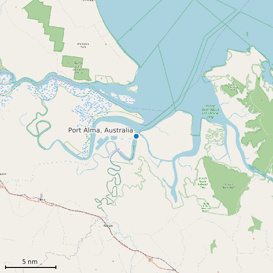 Map of Port Alma, Australia Tide Prediction Station