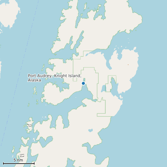Map of Port Audrey, Knight Island, Alaska Tide Prediction Station
