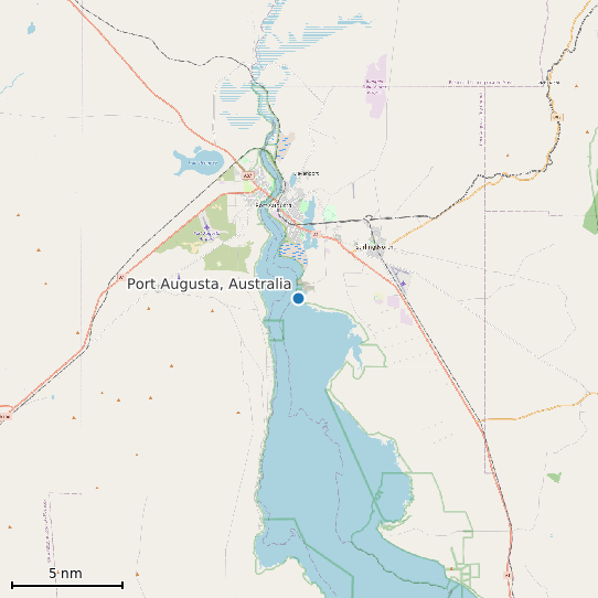 Map of Port Augusta, Australia Tide Prediction Station