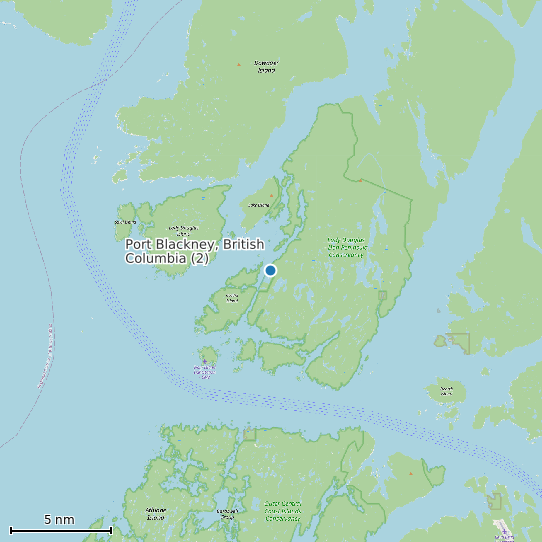 Map of Port Blackney, British Columbia (2) Tide Prediction Station