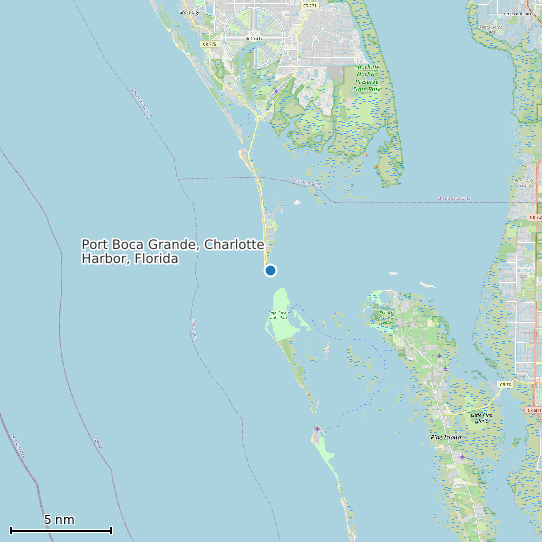 Map of Port Boca Grande, Charlotte Harbor, Florida Tide Prediction Station