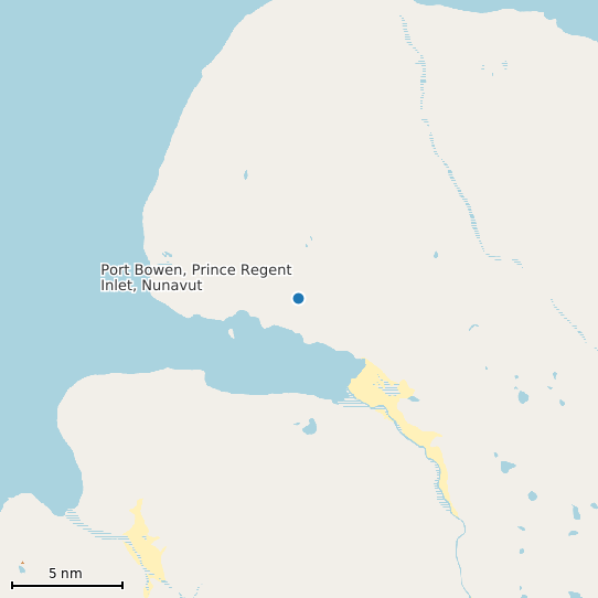 Map of Port Bowen, Prince Regent Inlet, Nunavut Tide Prediction Station