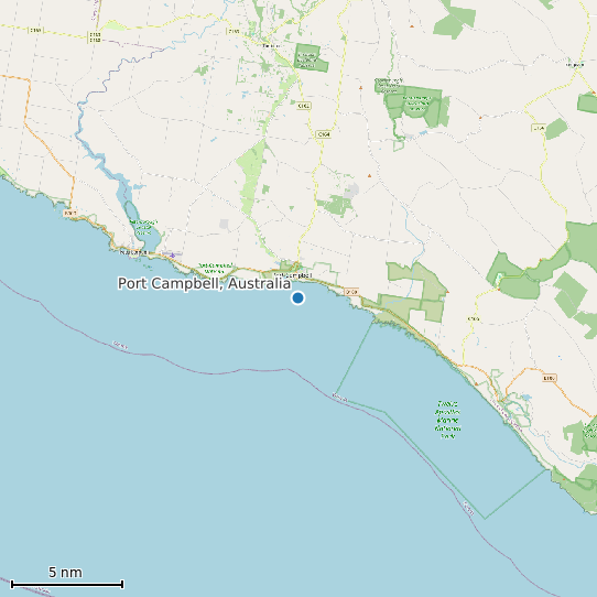 Map of Port Campbell, Australia Tide Prediction Station