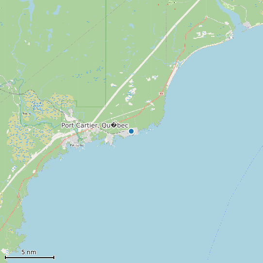 Map of Port Cartier, Qu�bec Tide Prediction Station