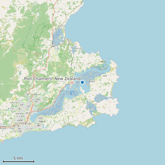 Map of Port Chalmers, New Zealand Tide Prediction Station