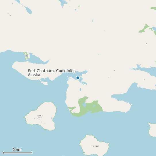Map of Port Chatham, Cook Inlet, Alaska Tide Prediction Station