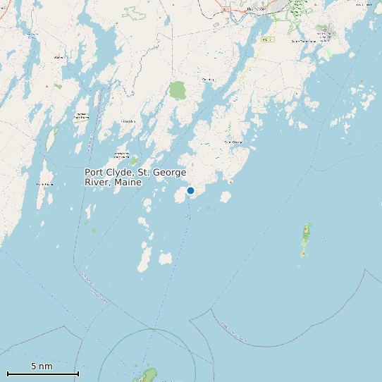 Map of Port Clyde, St. George River, Maine Tide Prediction Station