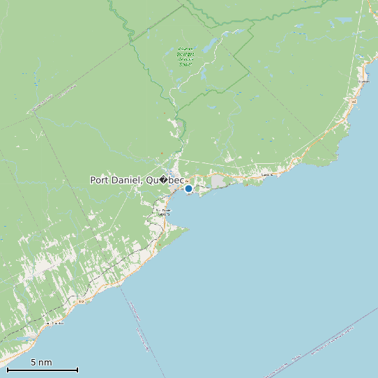 Map of Port Daniel, Qu�bec Tide Prediction Station