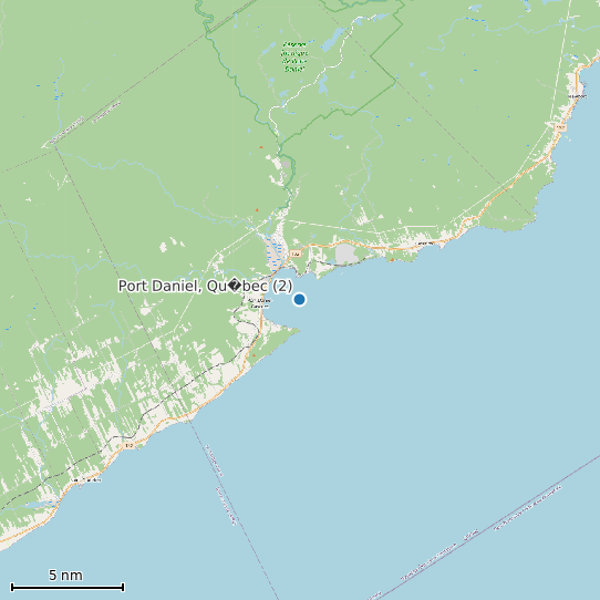 Map of Port Daniel, Qu�bec (2) Tide Prediction Station