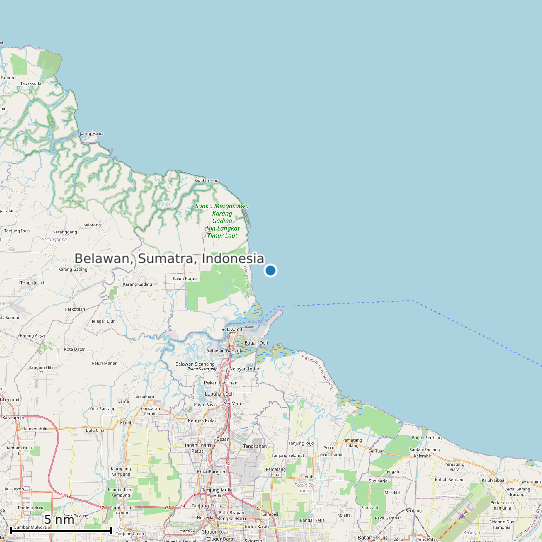 Map of Belawan, Sumatra, Indonesia Tide Prediction Station