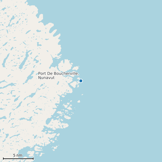 Map of Port De Boucherville, Nunavut Tide Prediction Station