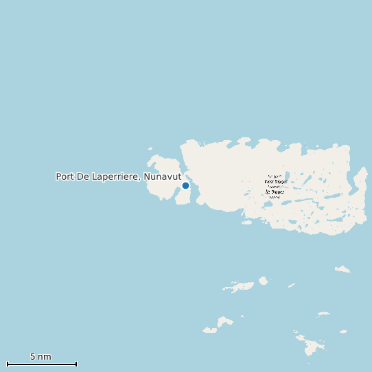 Map of Port De Laperriere, Nunavut Tide Prediction Station