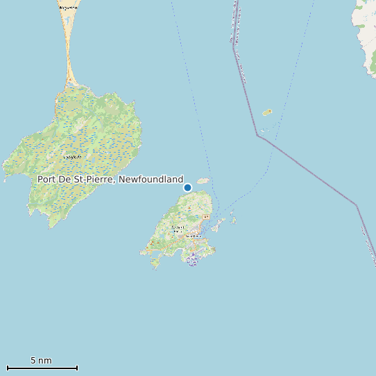 Map of Port De St-Pierre, Newfoundland Tide Prediction Station