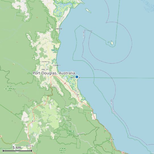 Map of Port Douglas, Australia Tide Prediction Station