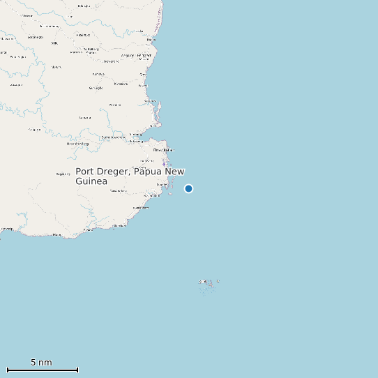 Map of Port Dreger, Papua New Guinea Tide Prediction Station