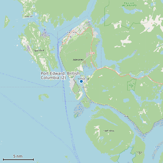 Map of Port Edward, British Columbia (2) Tide Prediction Station
